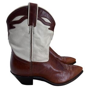 Vintage Code West Women's Western Boots Size 9M Snip Toe Made In‎ USA